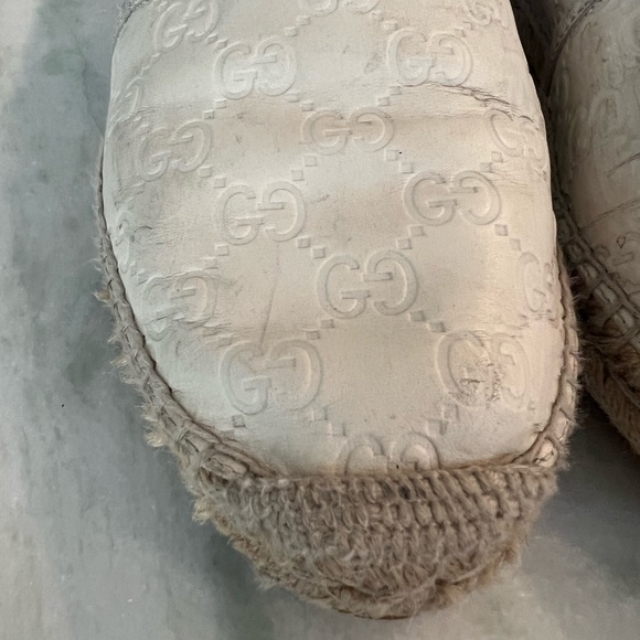 GUCCI GG CANVAS & LEATHER ESPADRILLE - Picture 12 of 12